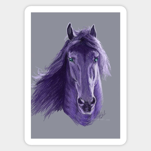 Purple Horse Sticker by KJL90